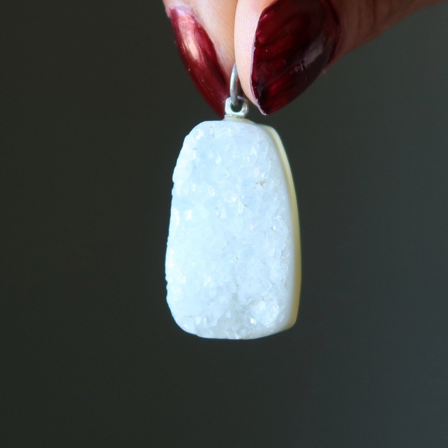 Druzy Quartz Pendant Believe in Destiny