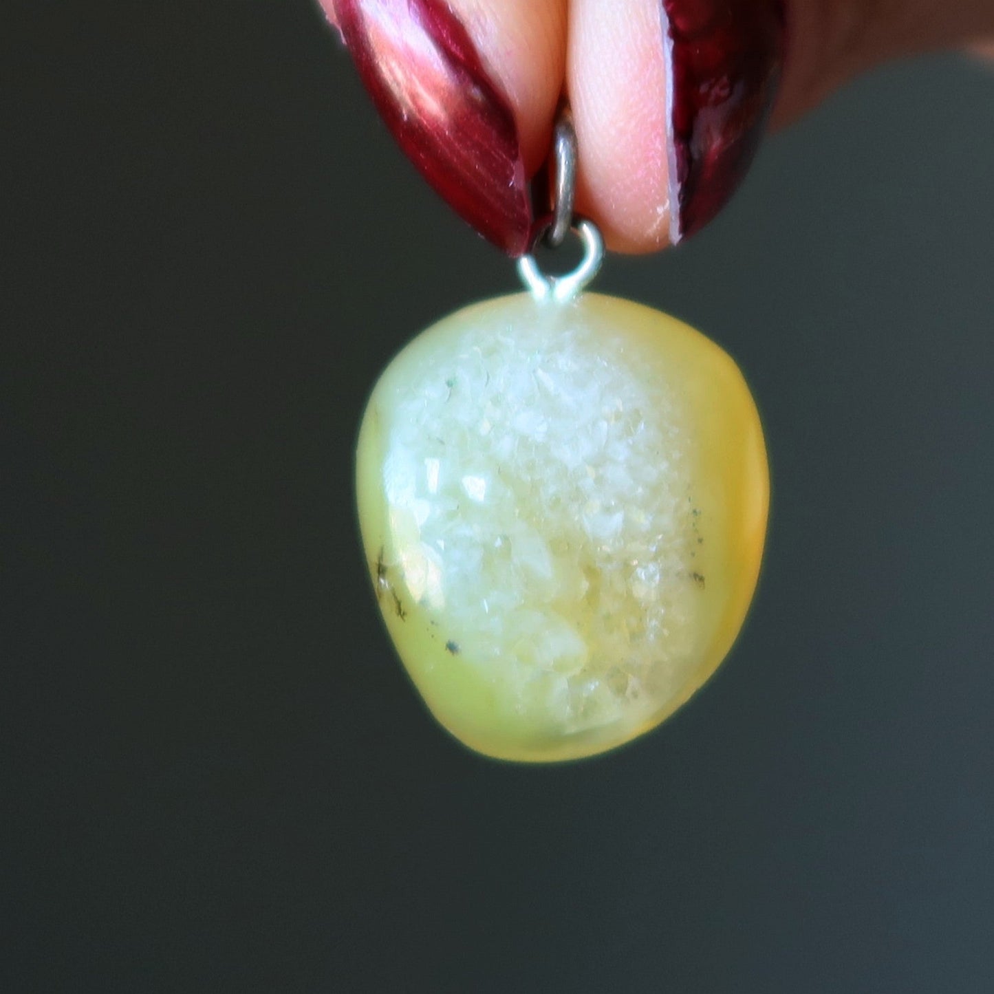 Druzy Quartz Pendant Believe in Destiny