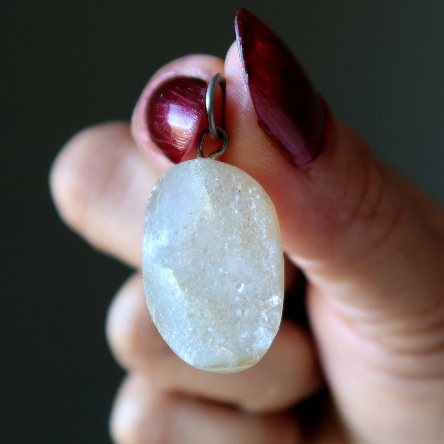 Druzy Quartz Pendant Believe in Destiny