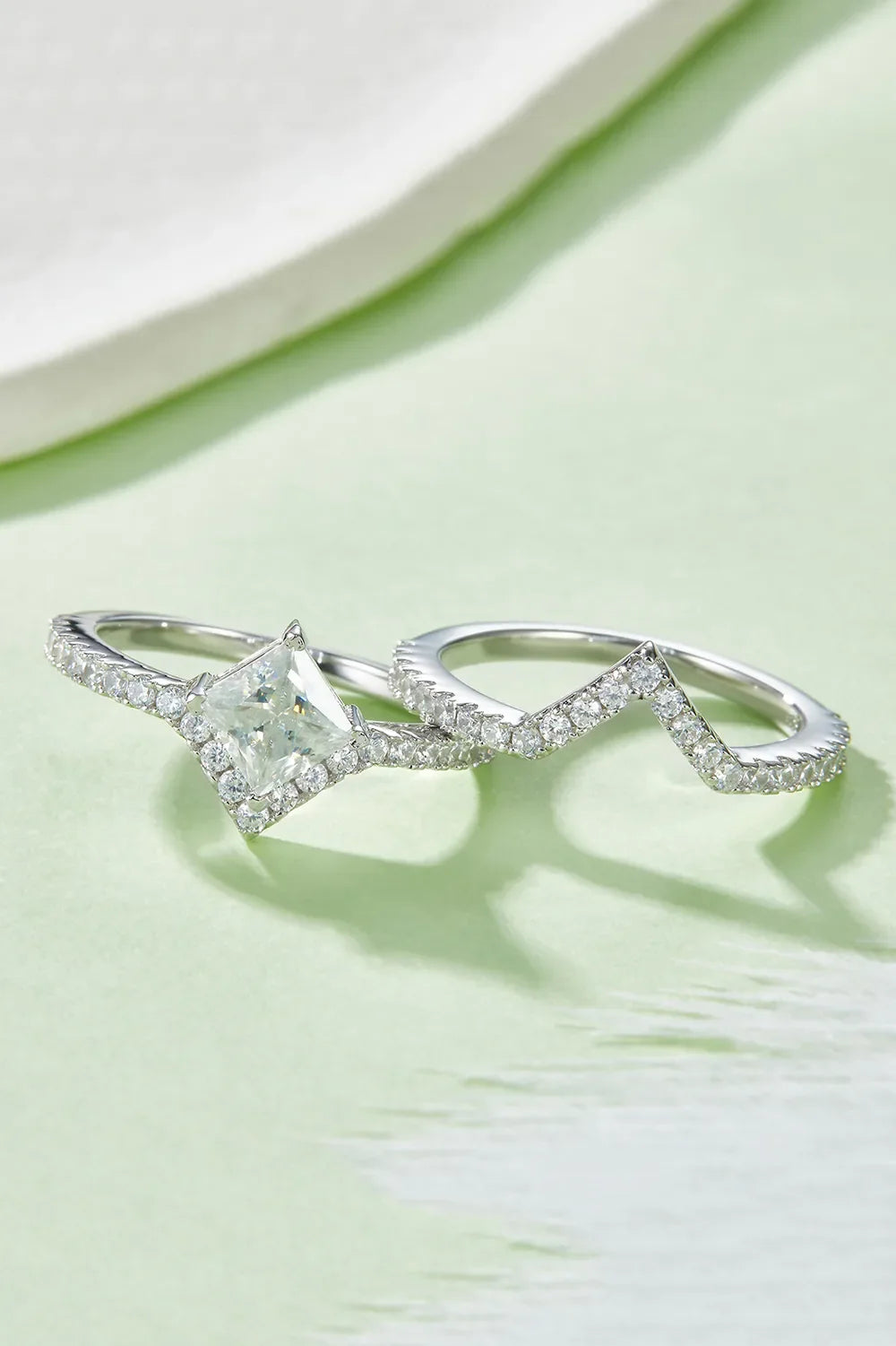 1 Carat Sparkala™ 925 Sterling Silver Double Layered Ring