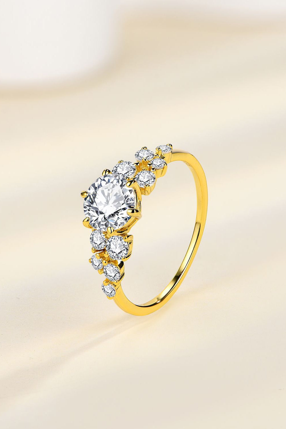 1 Carat Brilliant Round Cut Sparkala™ 14K Gold Over Pure Sterling Silver Ring