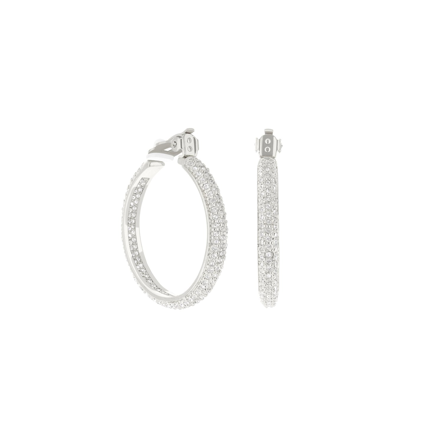 Pave Hoop Earrings
