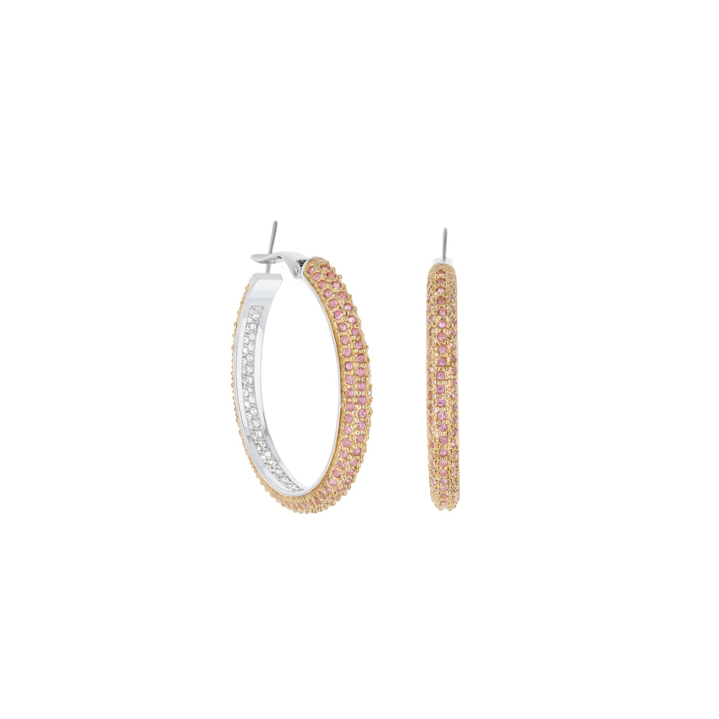 Pave Hoop Earrings