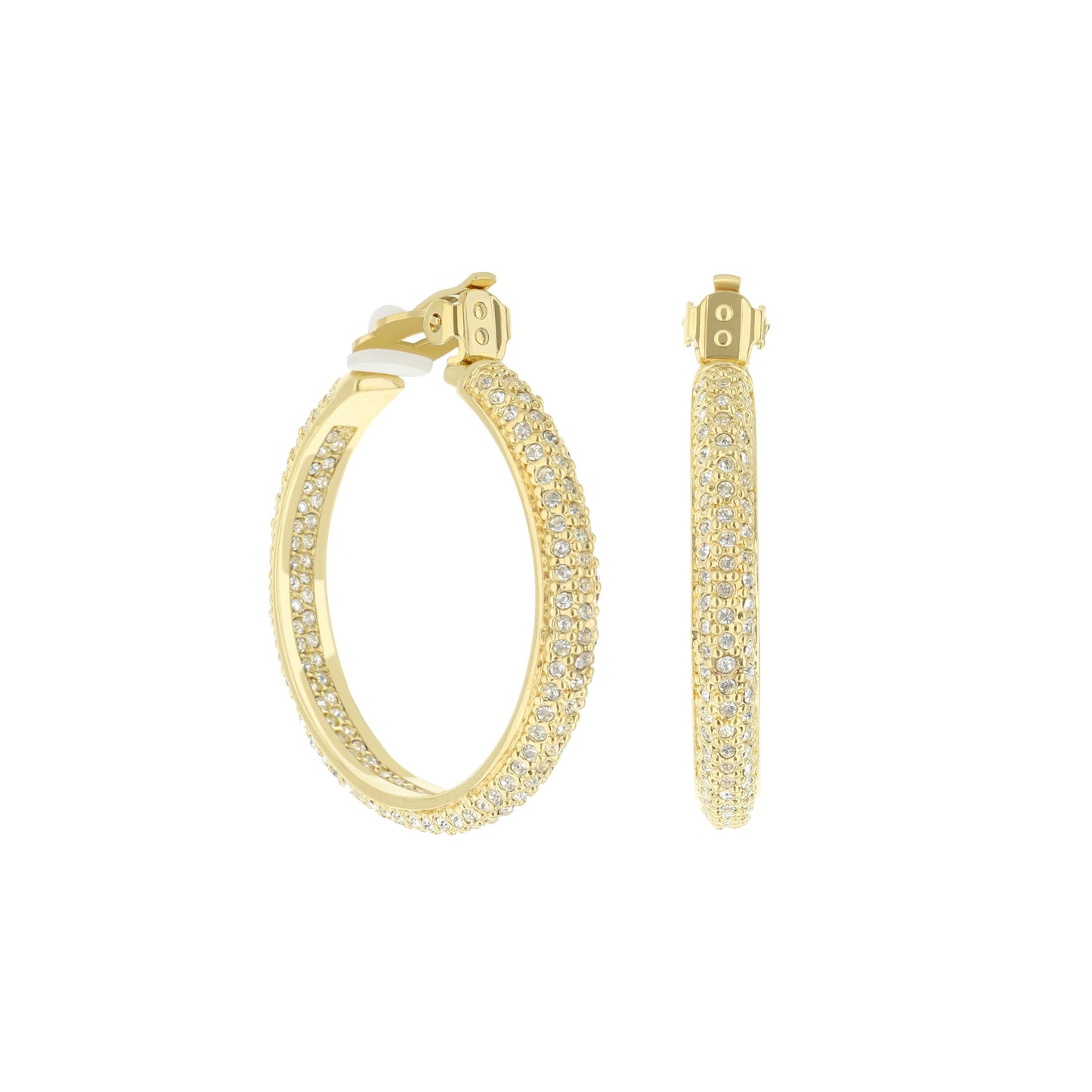 Pave Hoop Earrings