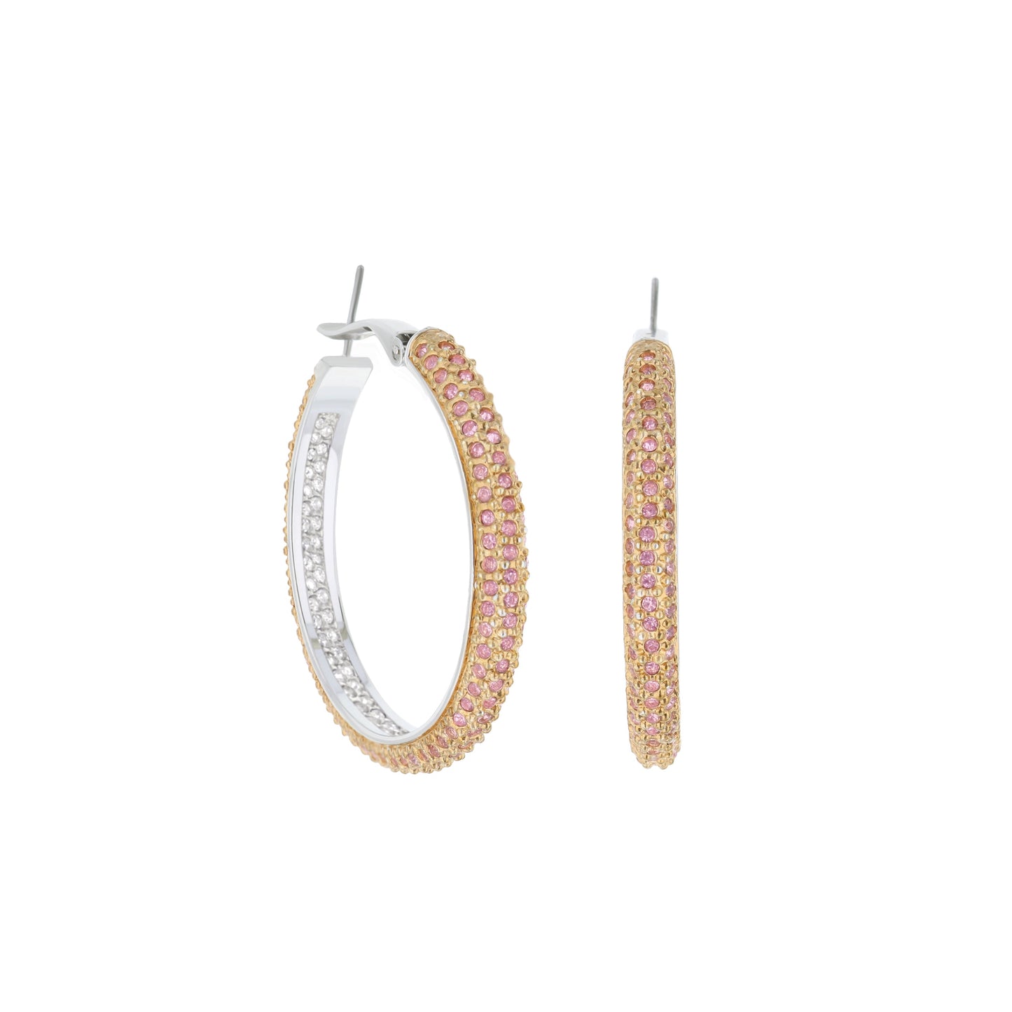 Pave Hoop Earrings