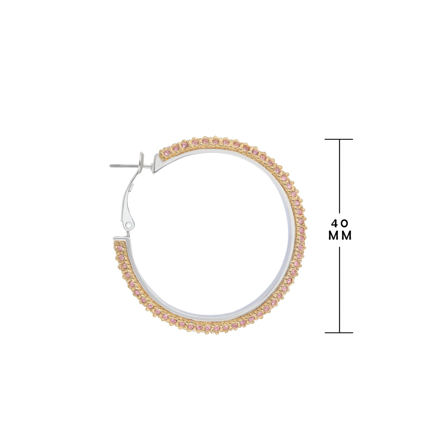 Pave Hoop Earrings