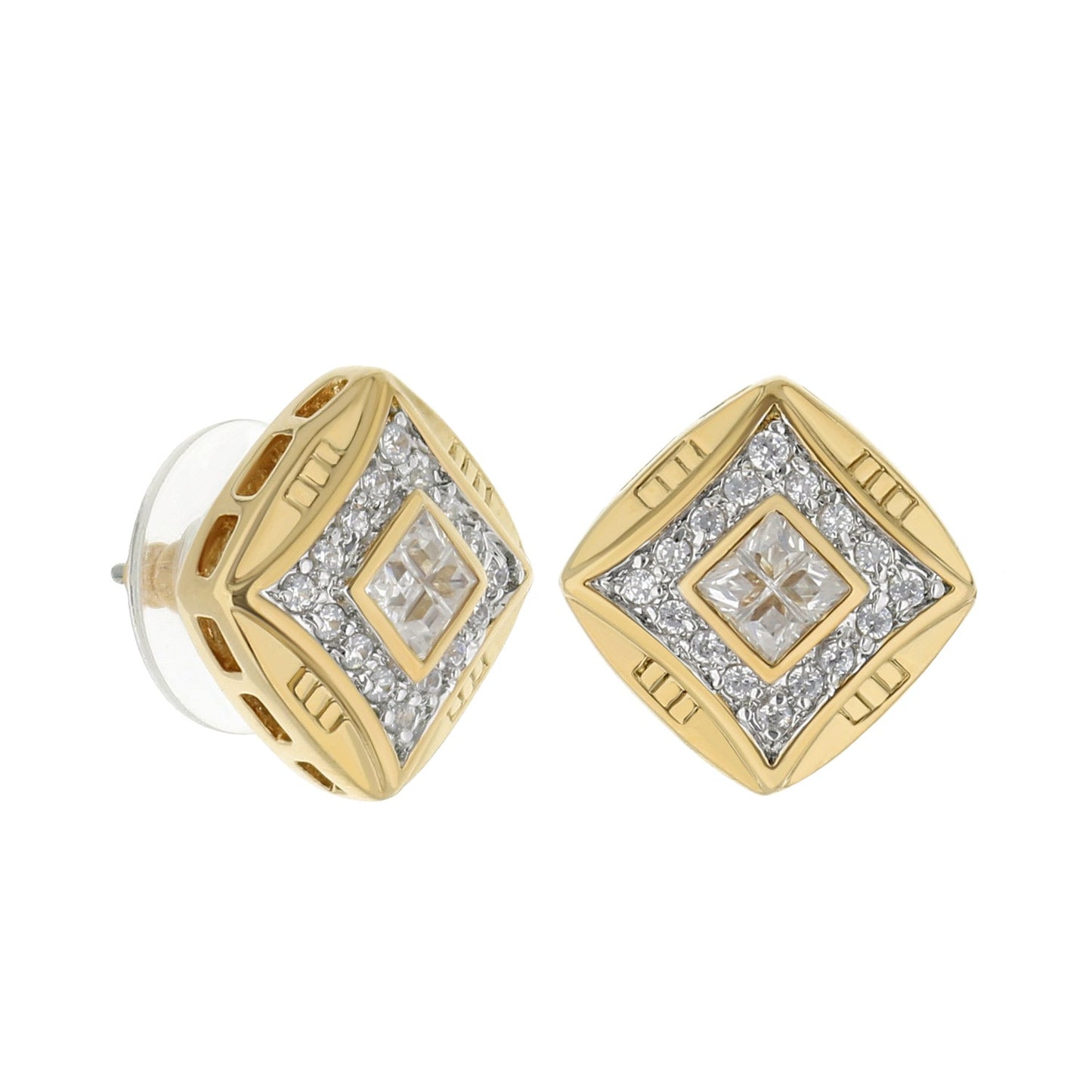 Pave Cz Design Earring