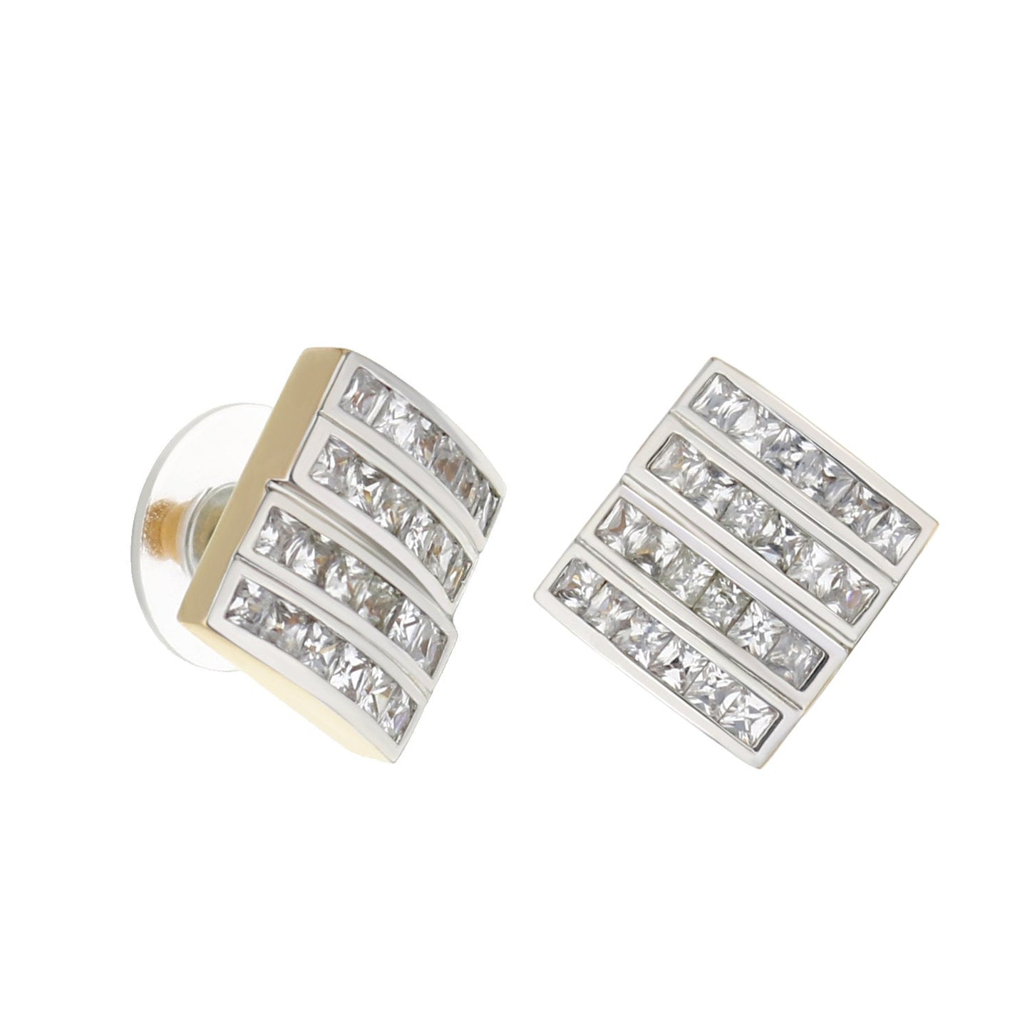 Pave Cz Design Earring