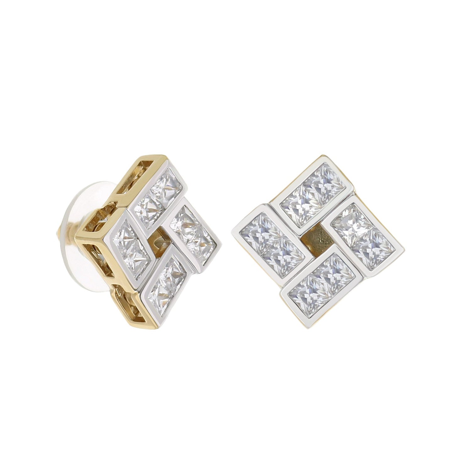 Pave Cz Design Earring