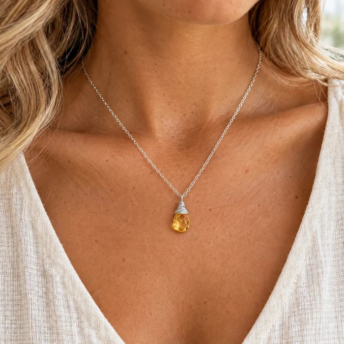 November Birthstone Necklace - 14k Gold Filled