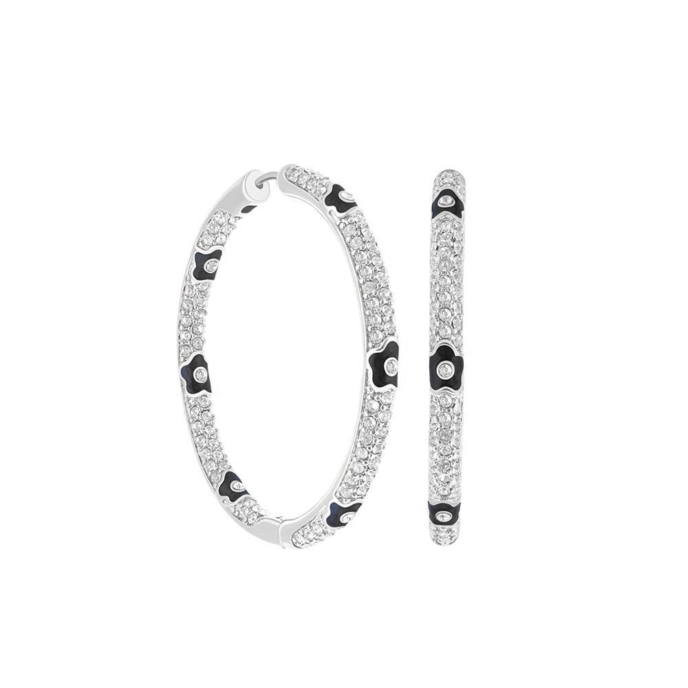 Pave Hoop Earrings