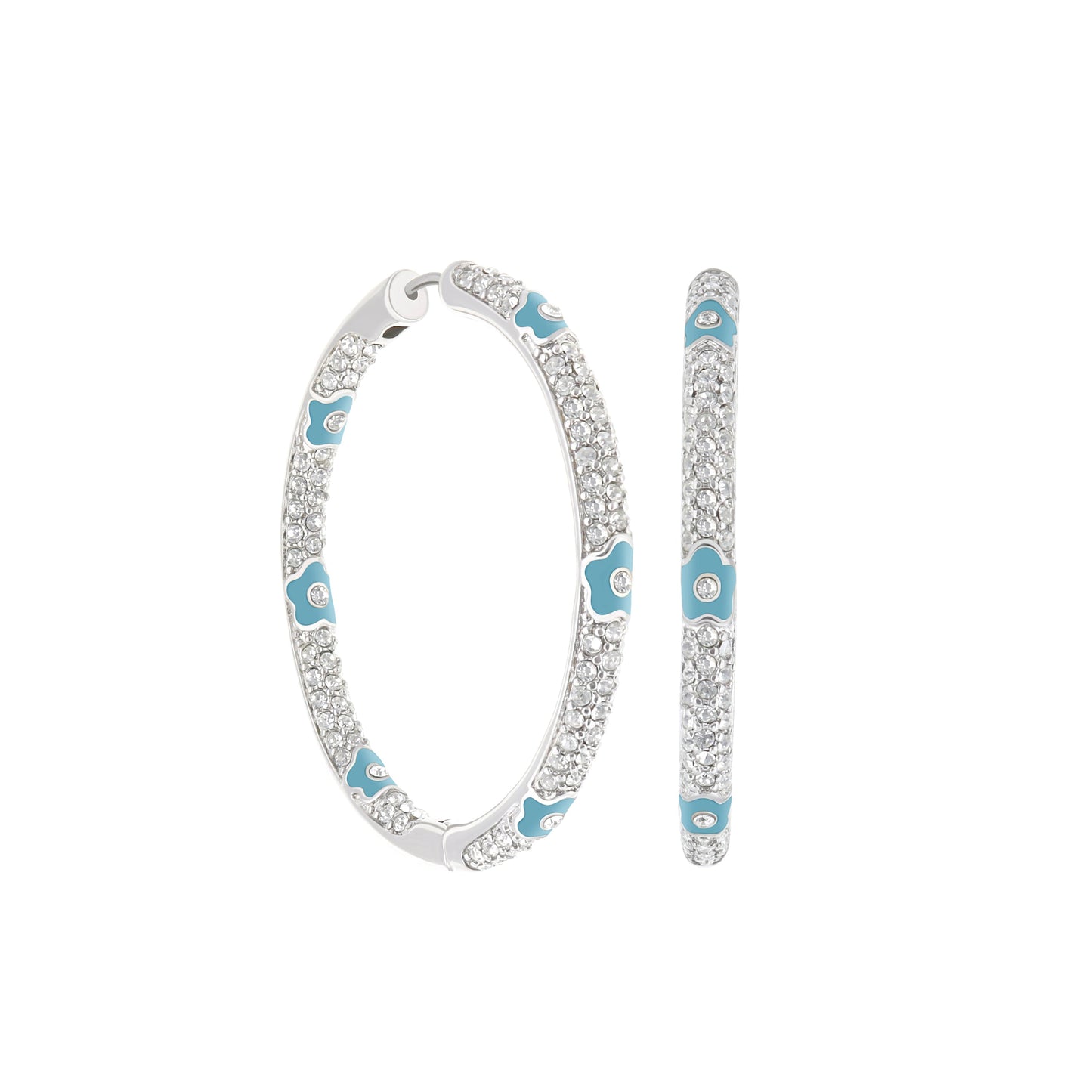 Pave Hoop Earrings