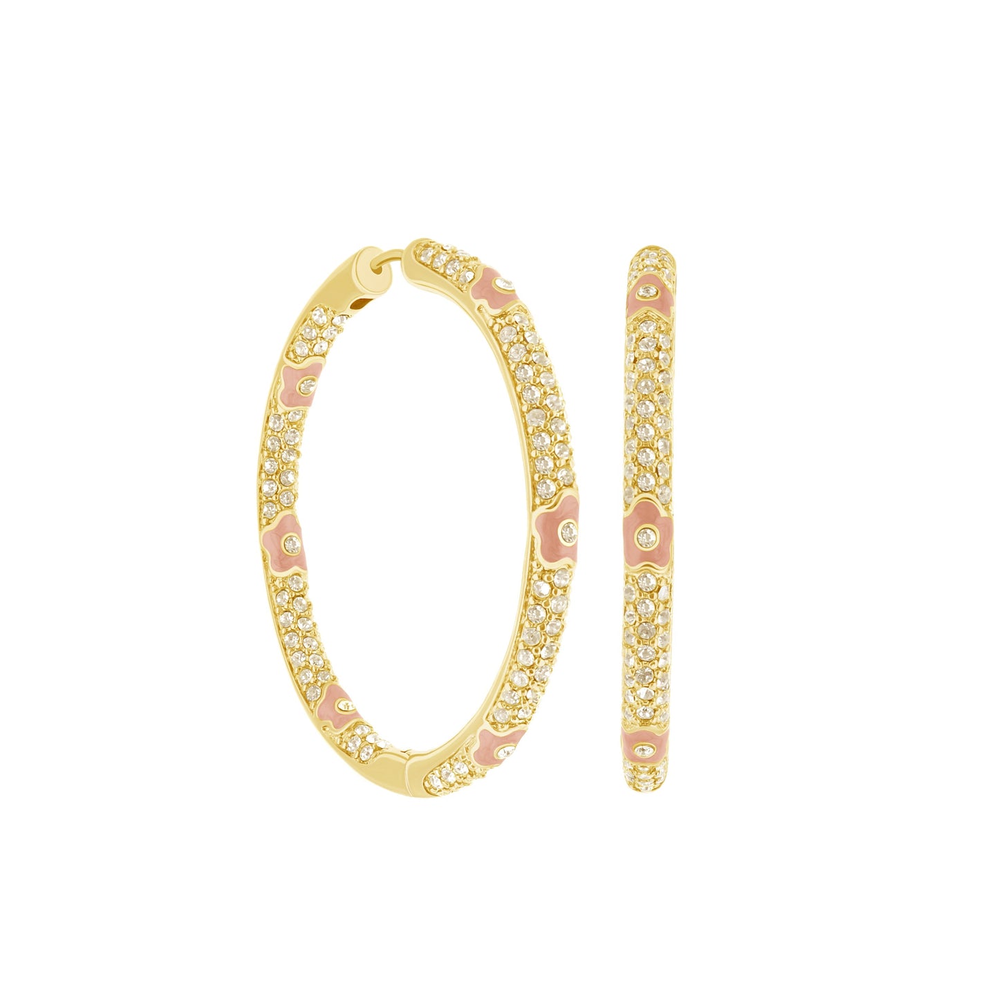 Pave Hoop Earrings