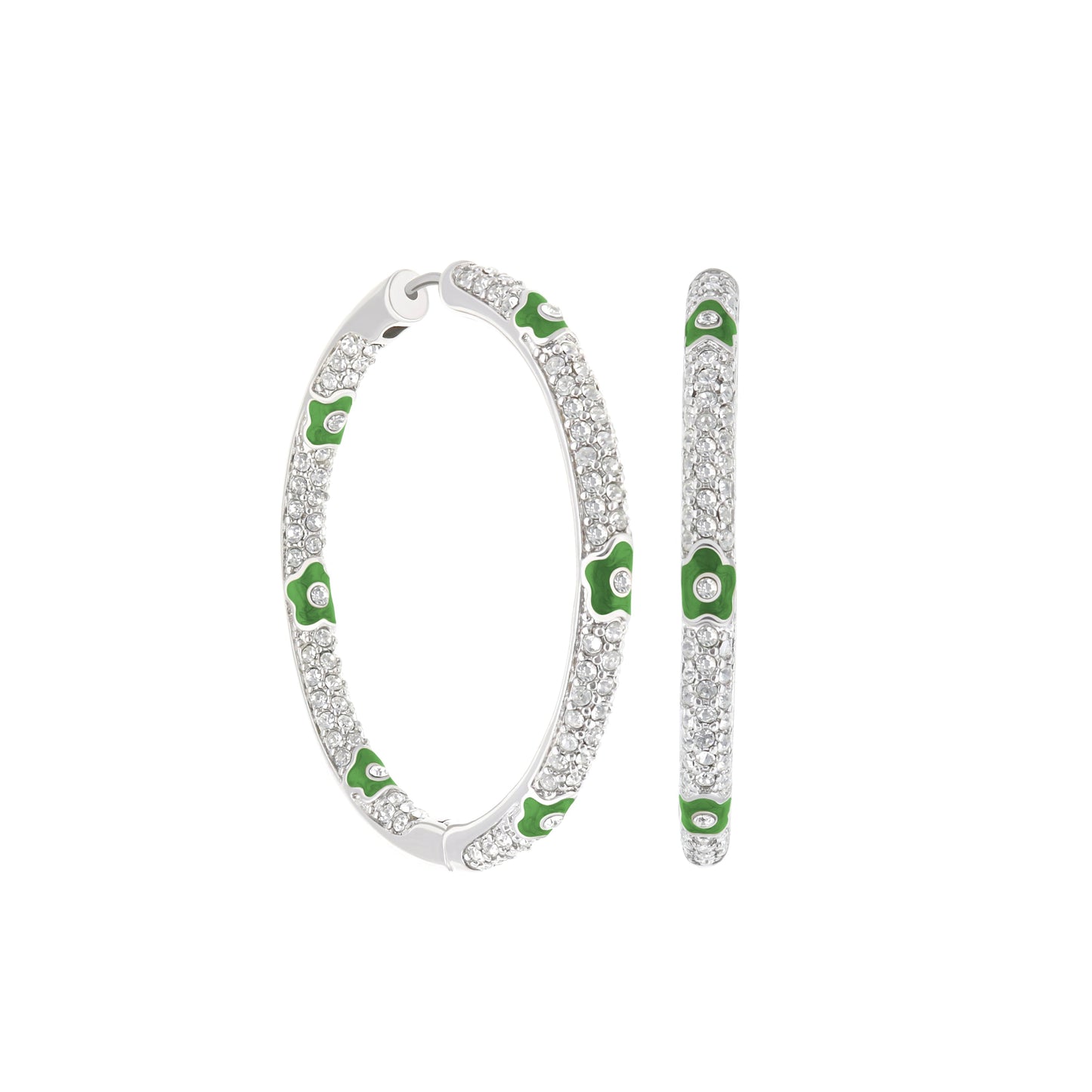 Pave Hoop Earrings