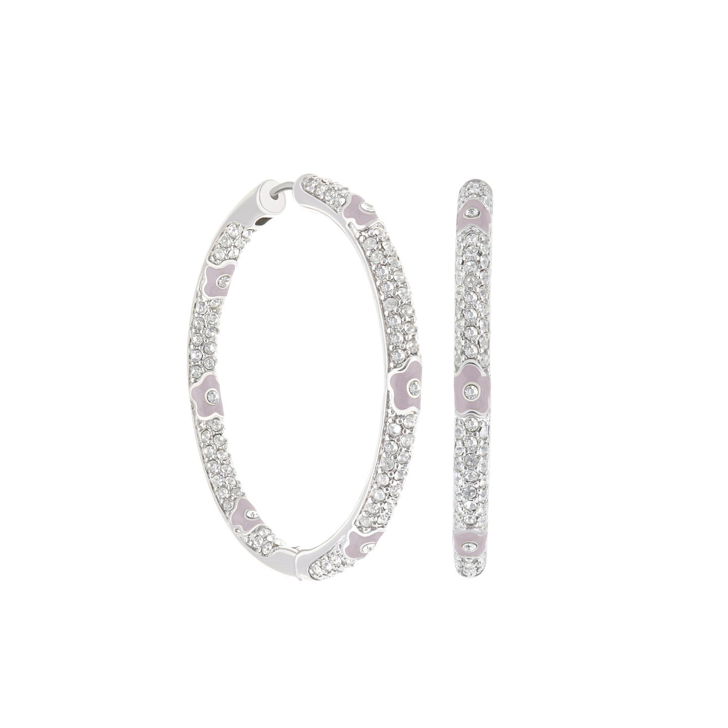 Pave Hoop Earrings