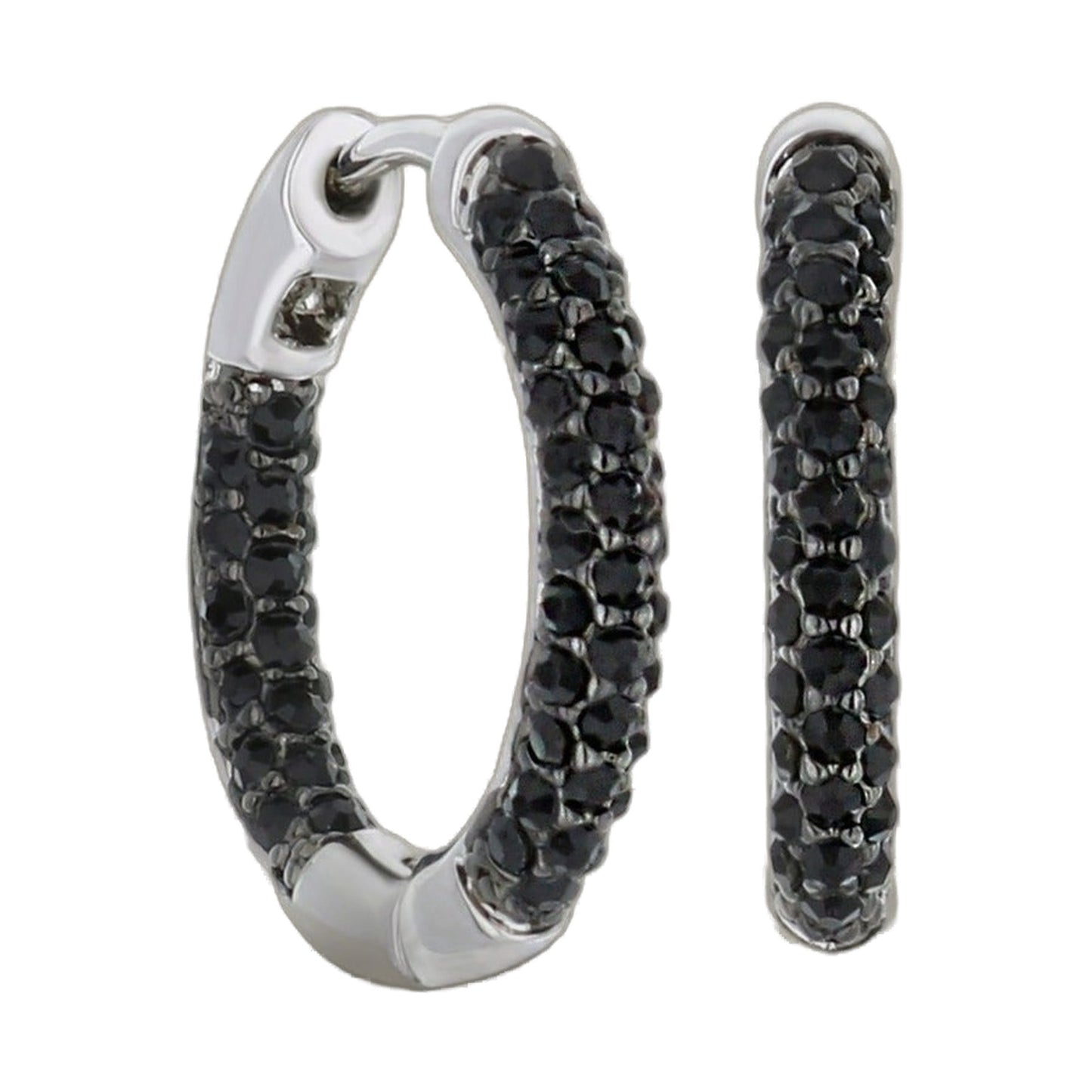 Pave Hoop Earrings