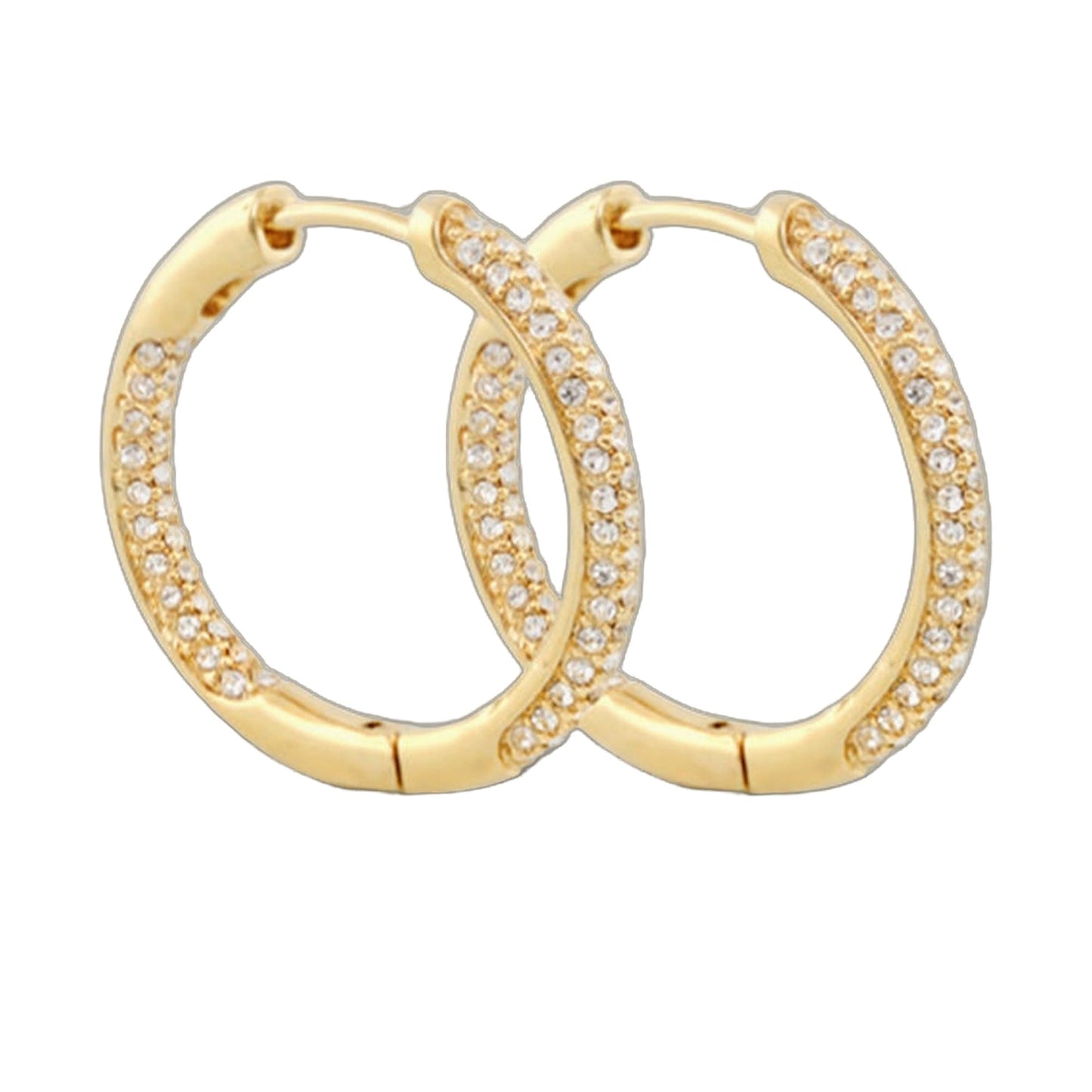 Pave Hoop Earrings