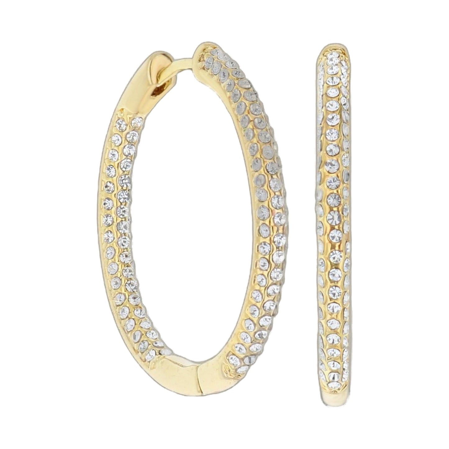 Pave Hoop Earrings