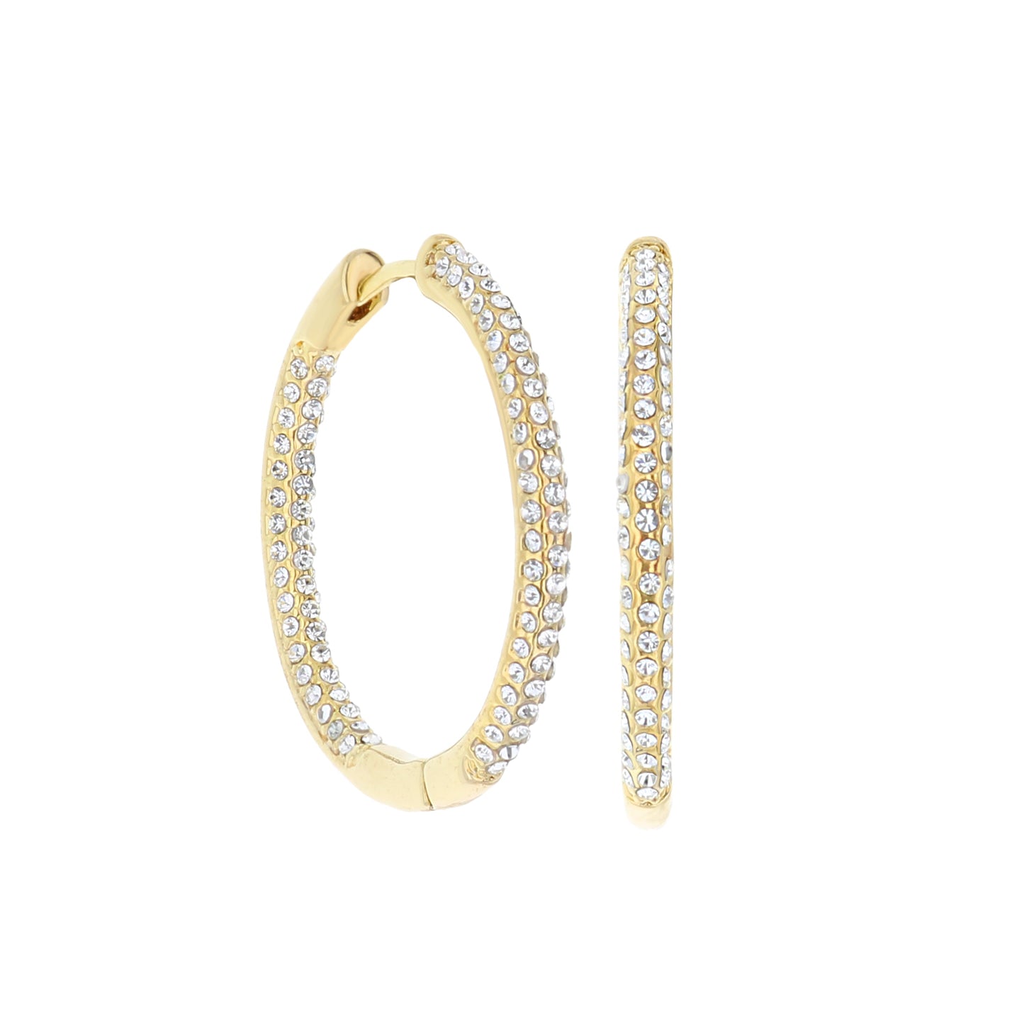 Pave Hoop Earrings