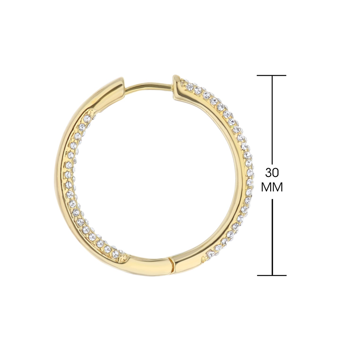 Pave Hoop Earrings