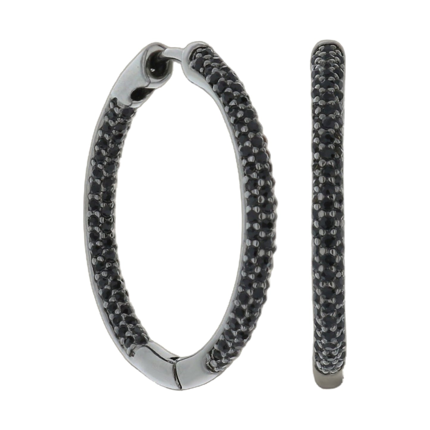 Pave Hoop Earrings