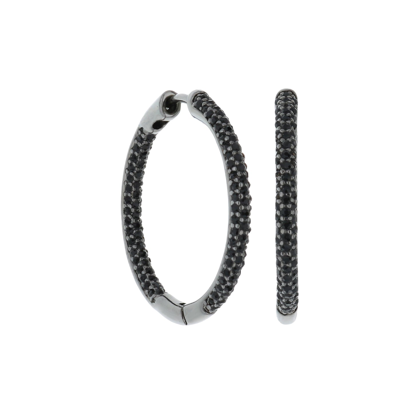 Pave Hoop Earrings