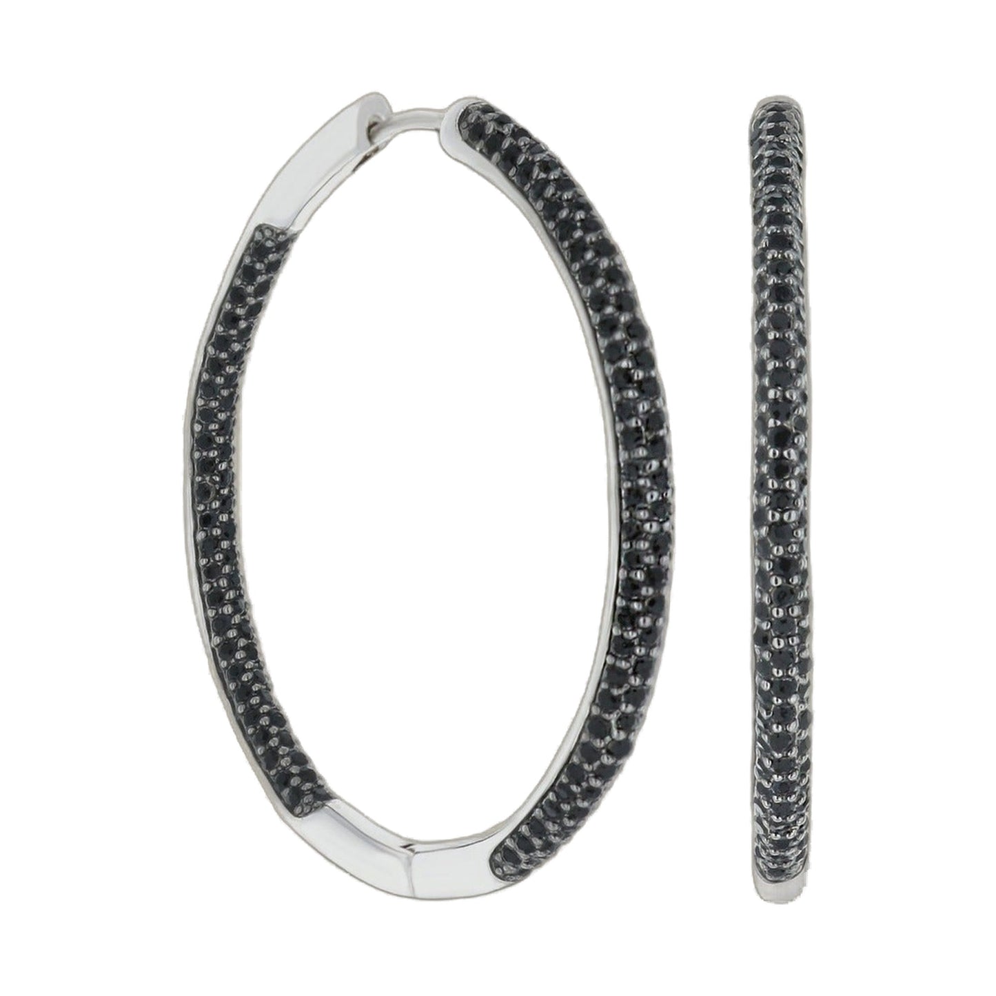 Pave Hoop Earrings
