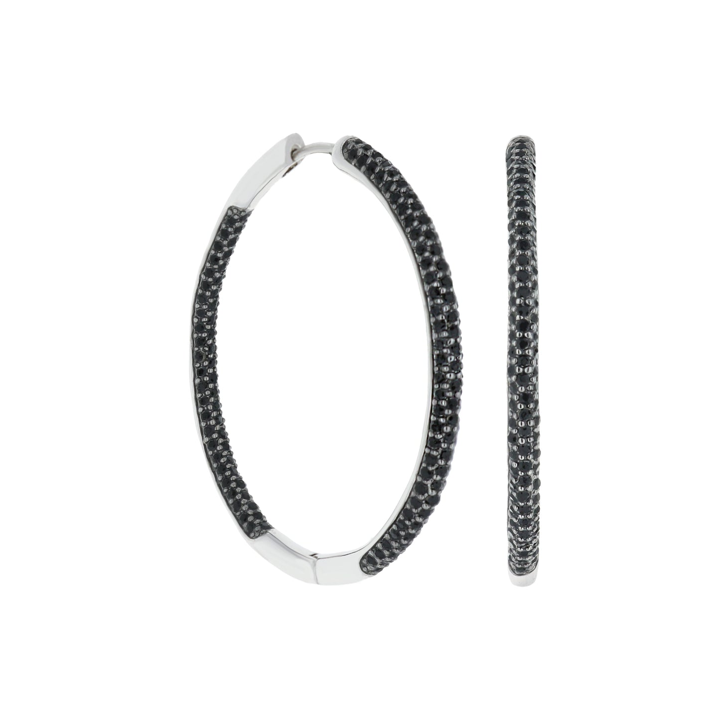 Pave Hoop Earrings