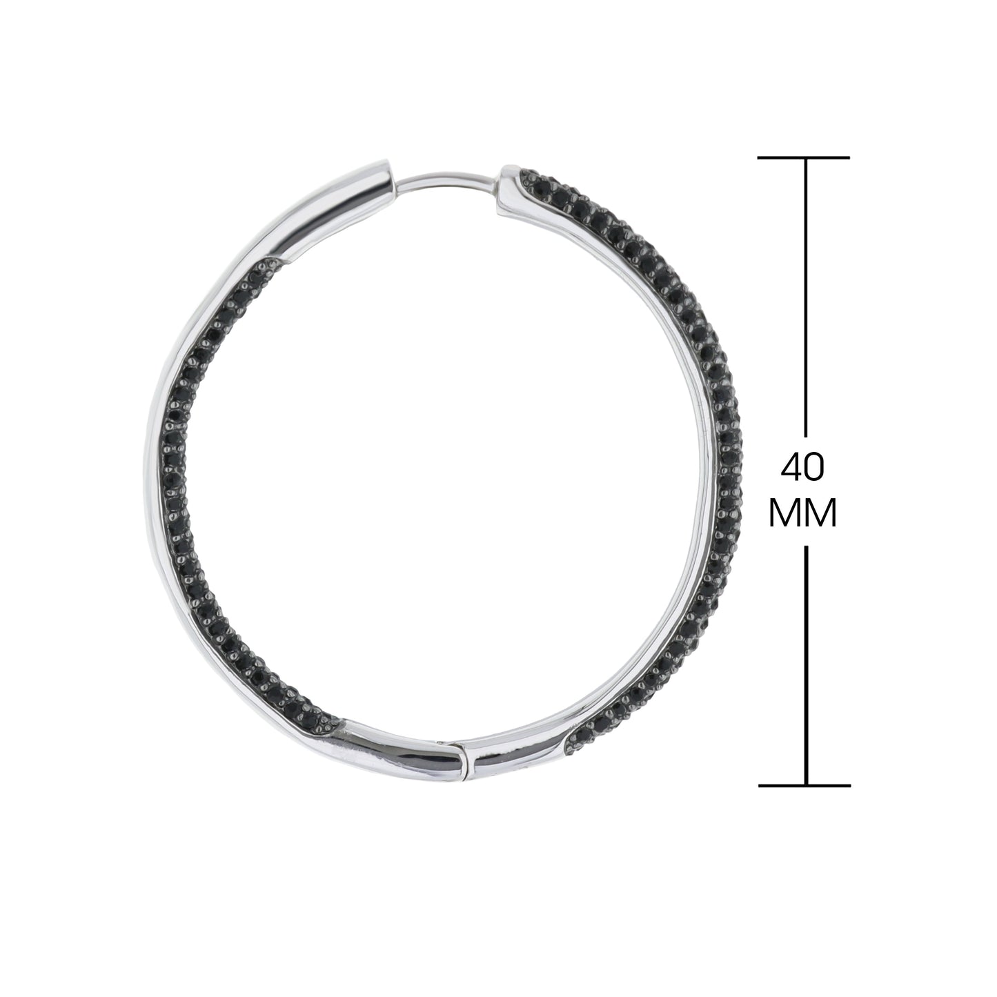 Pave Hoop Earrings
