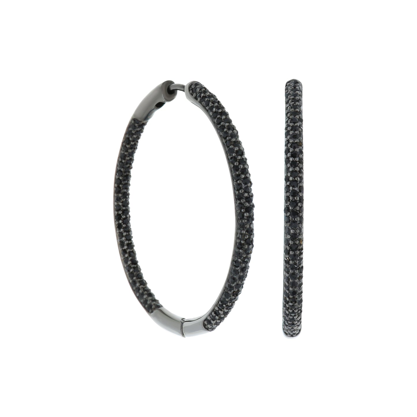 Pave Hoop Earrings