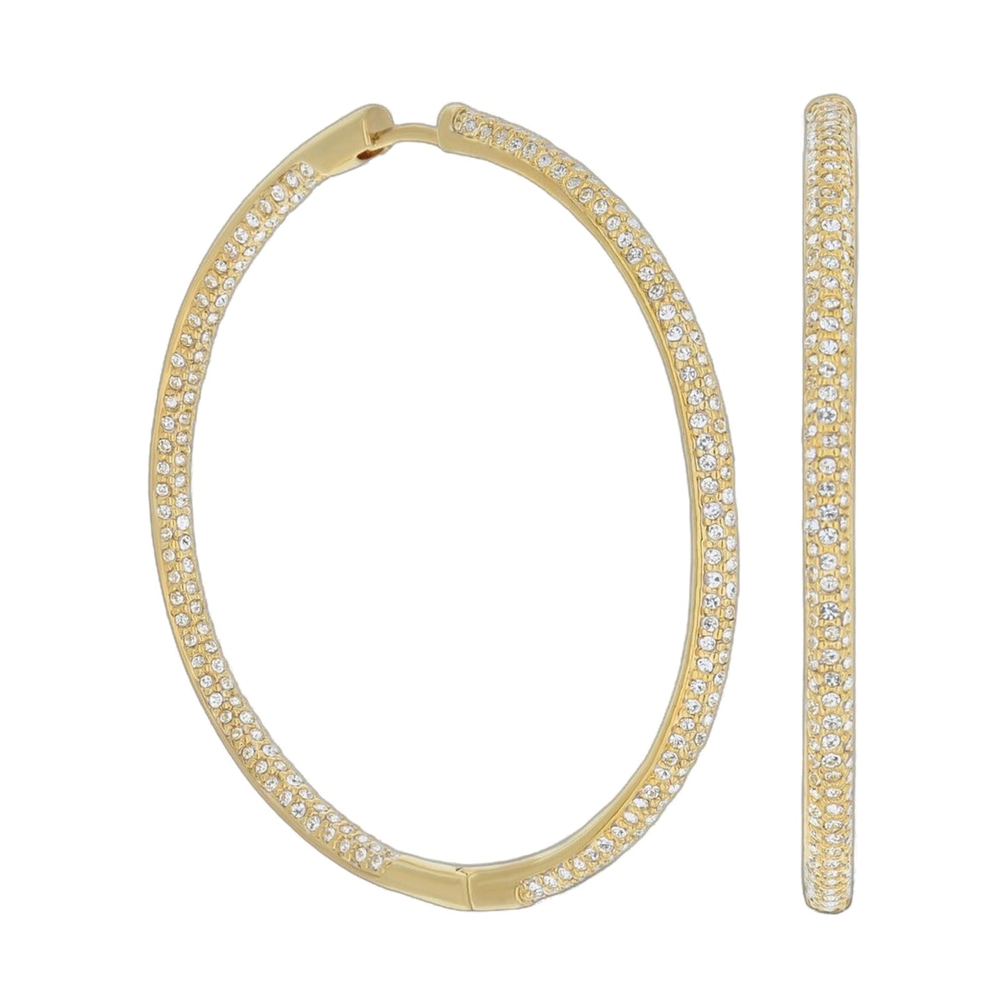 Pave Hoop Earrings