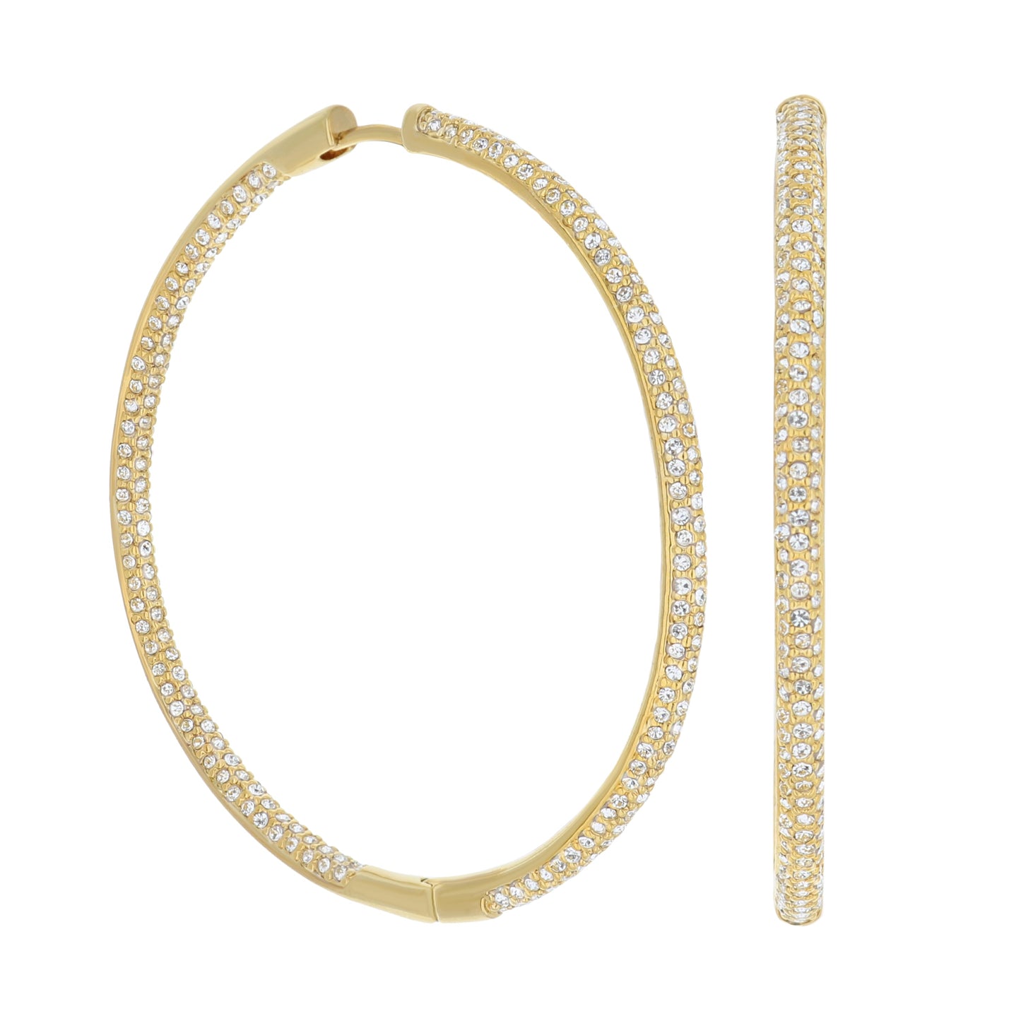 Pave Hoop Earrings