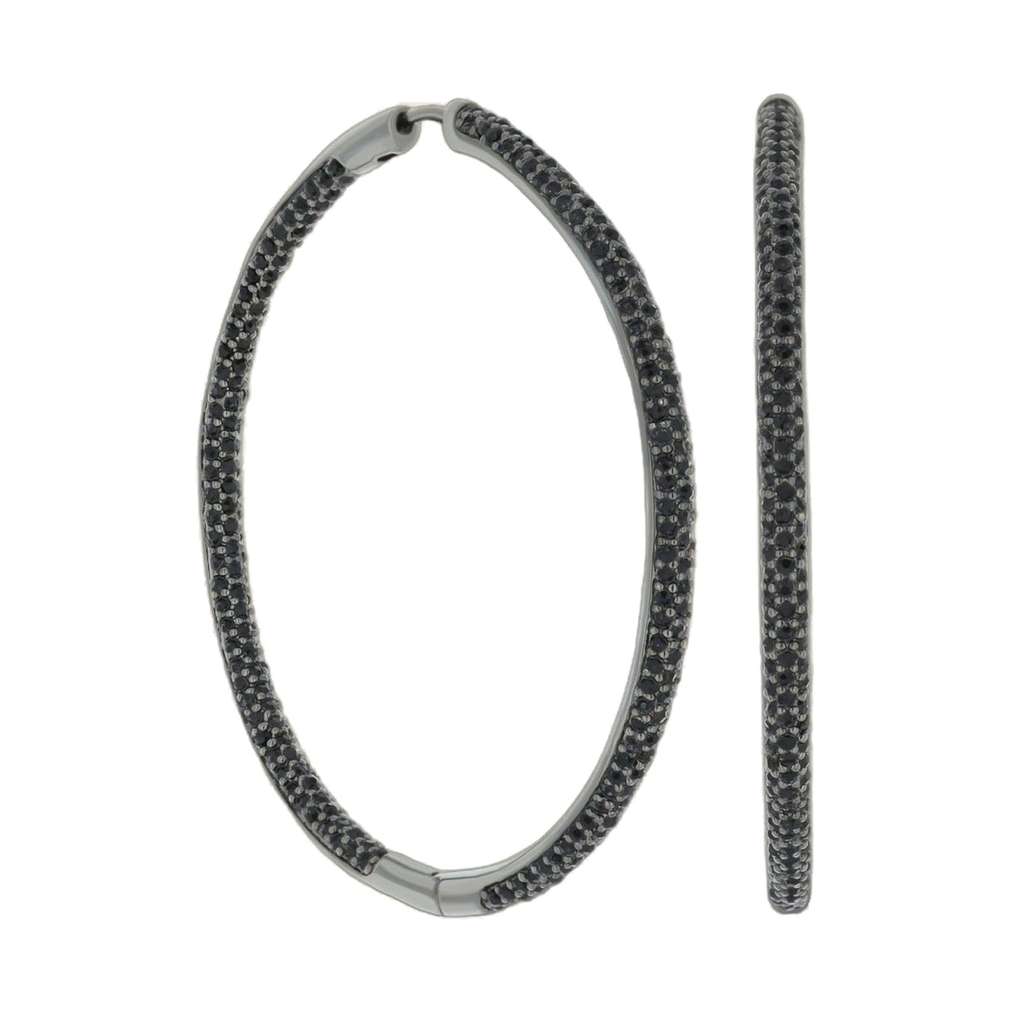 Pave Hoop Earrings