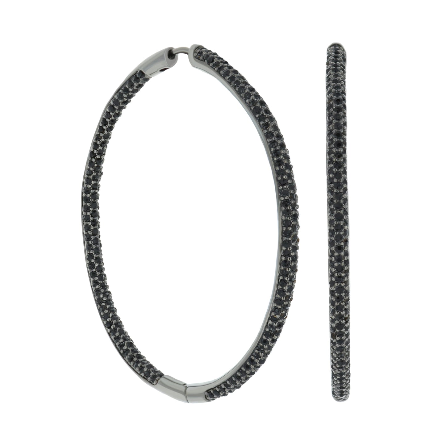 Pave Hoop Earrings