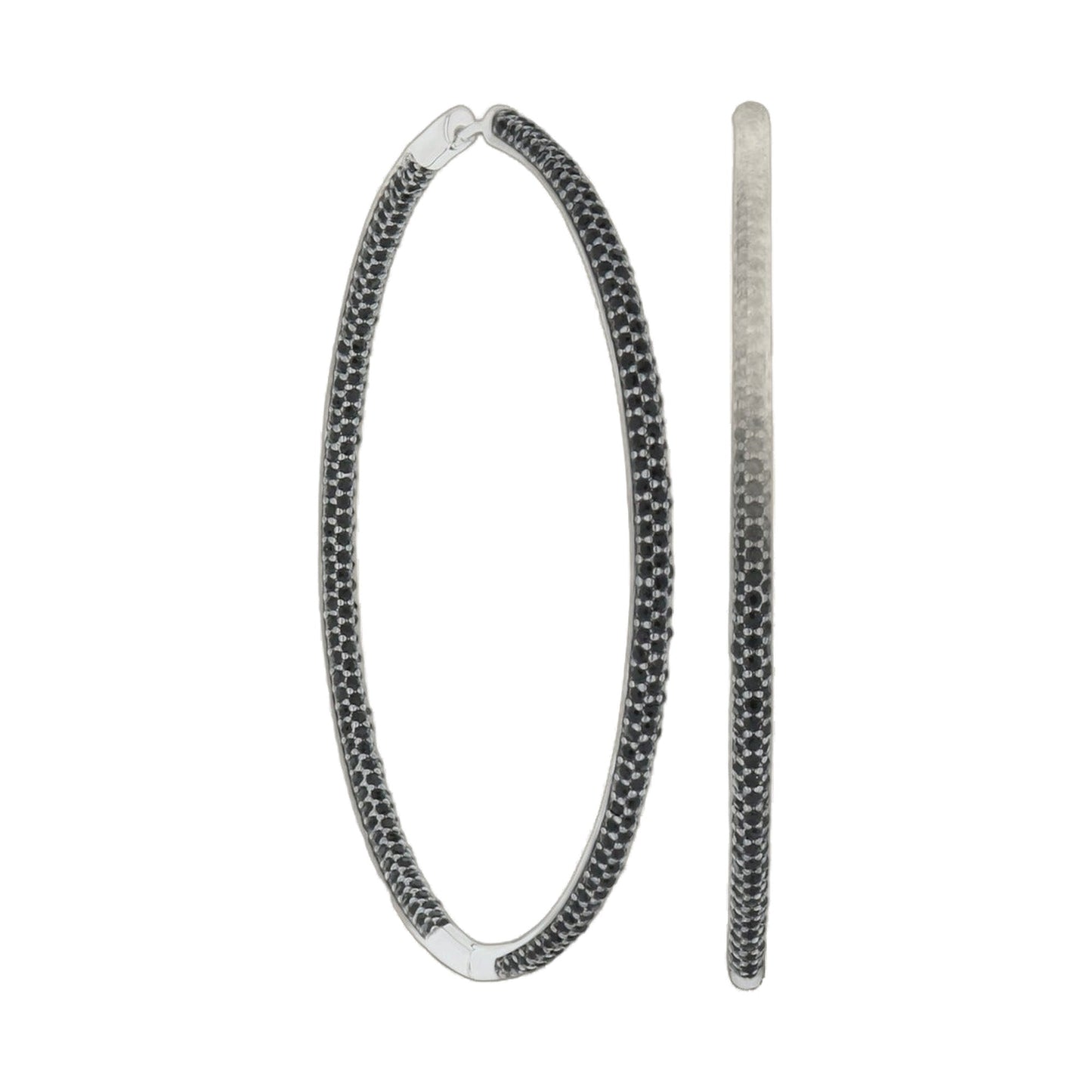 Pave Hoop Earrings