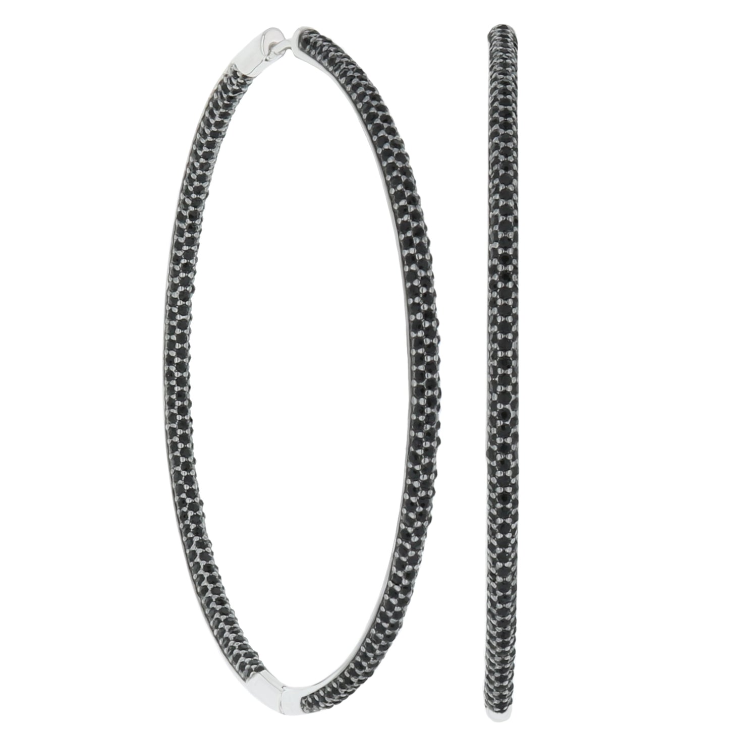Pave Hoop Earrings