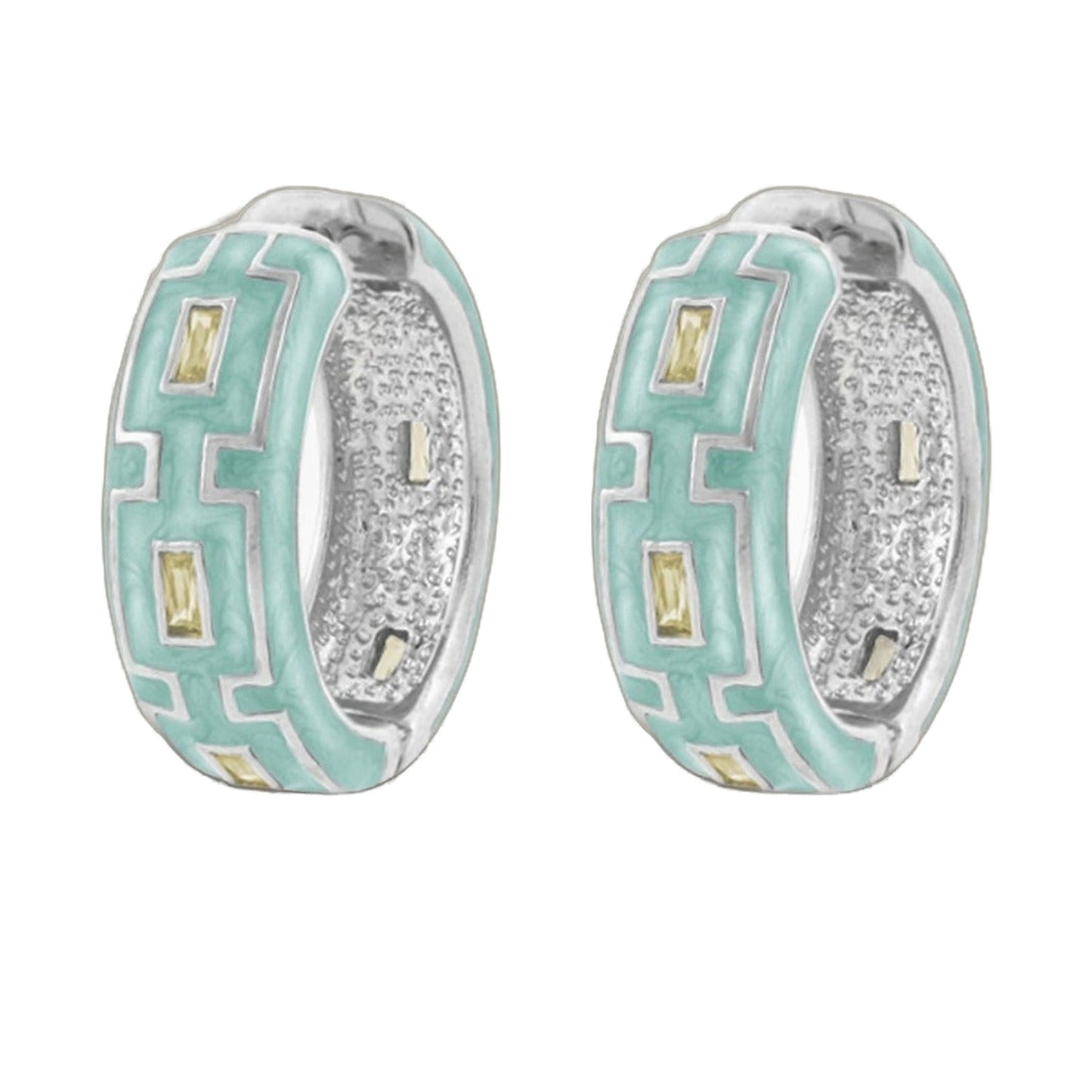 Greek Key Hoop Earrings