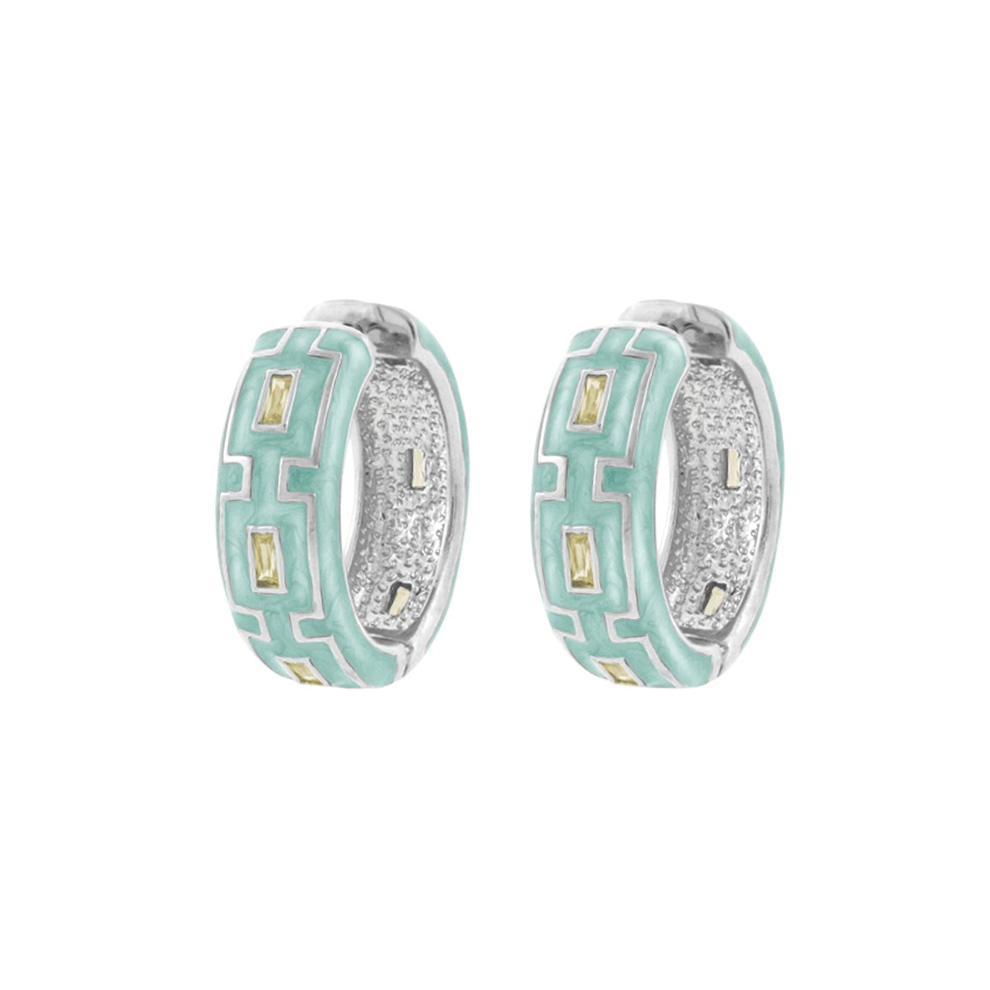 Greek Key Hoop Earrings