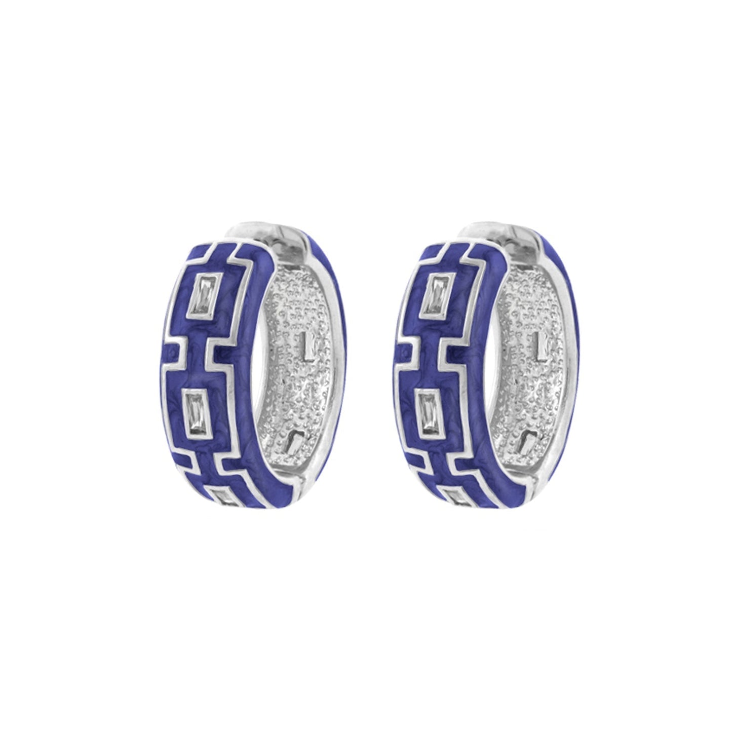 Greek Key Hoop Earrings