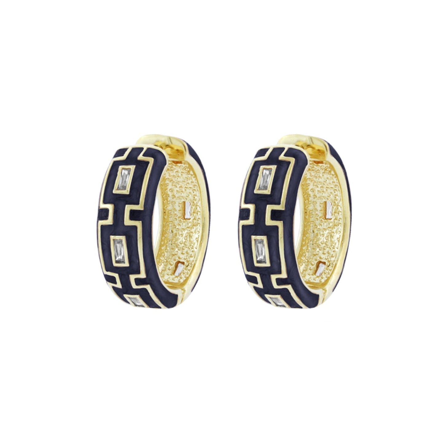 Greek Key Hoop Earrings