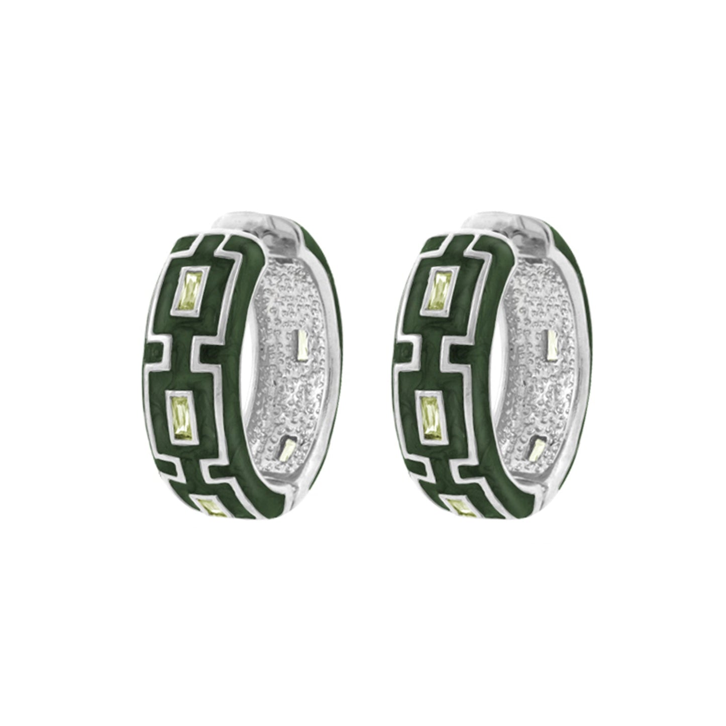Greek Key Hoop Earrings