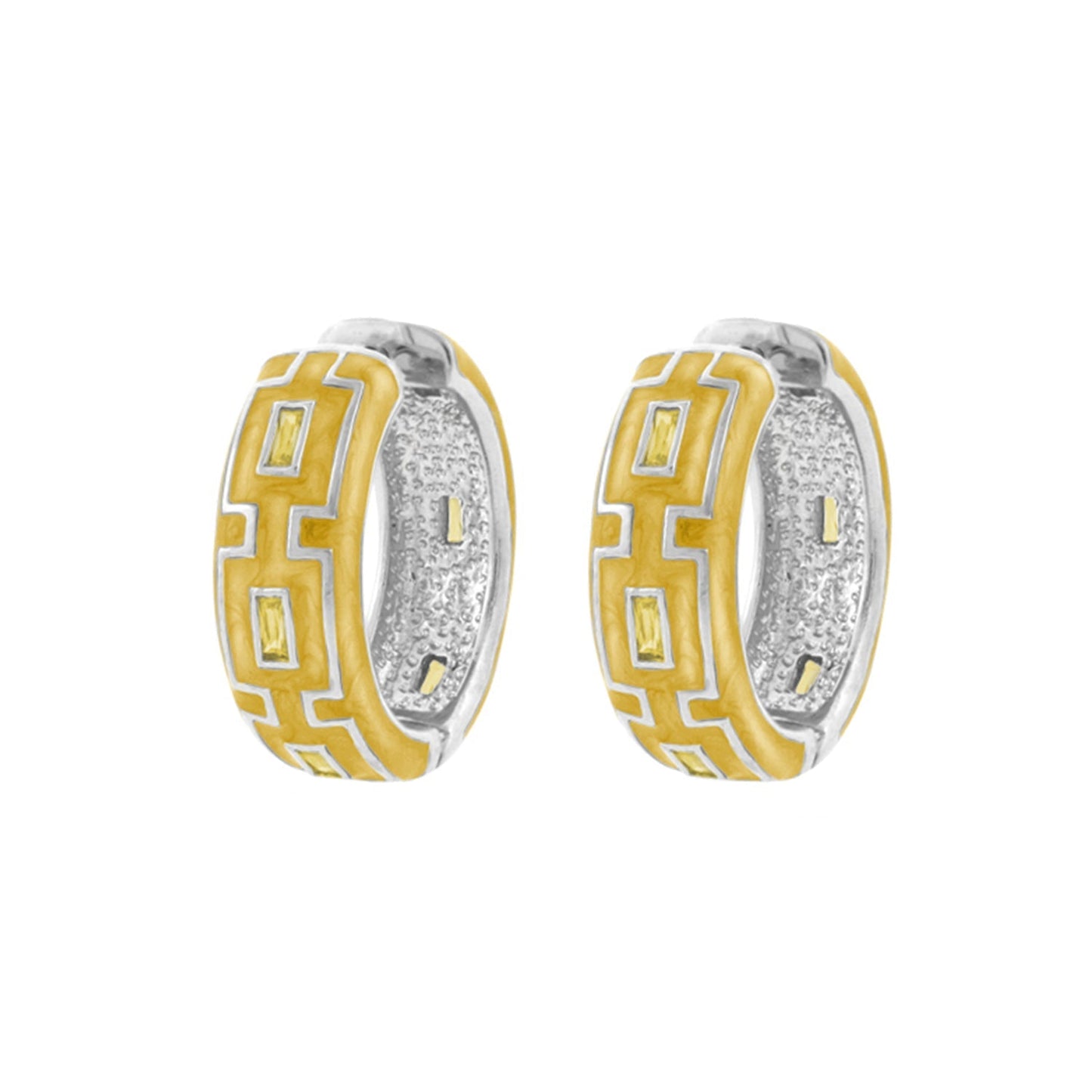Greek Key Hoop Earrings