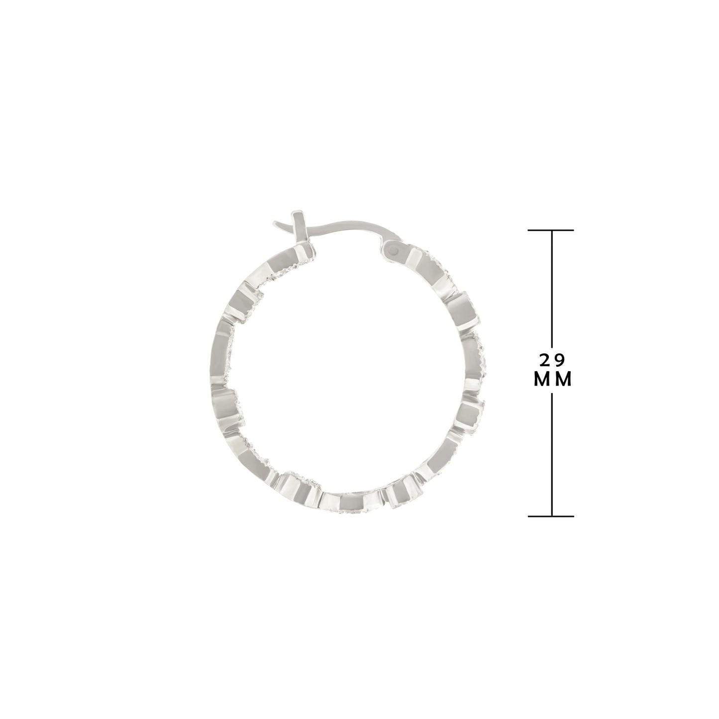Pave Hoop Earrings