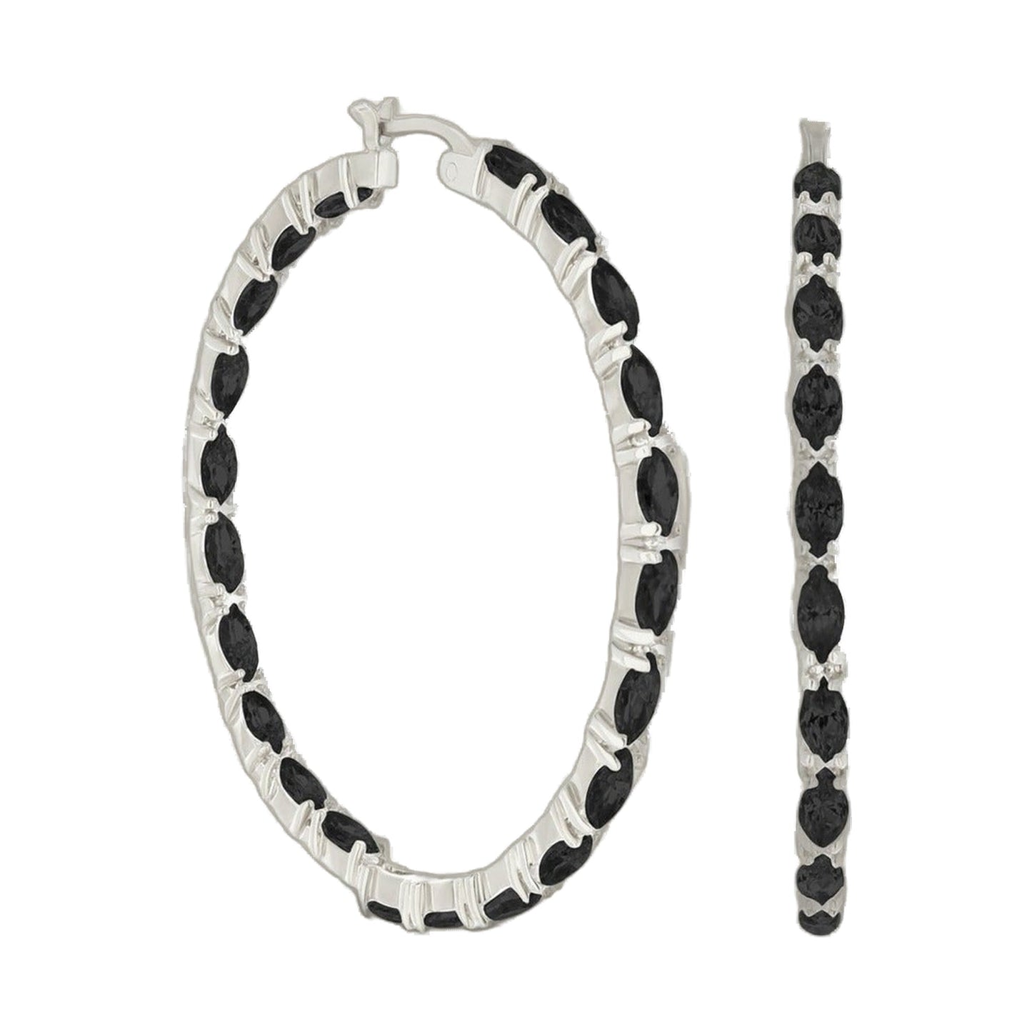 Pave Hoop Earrings