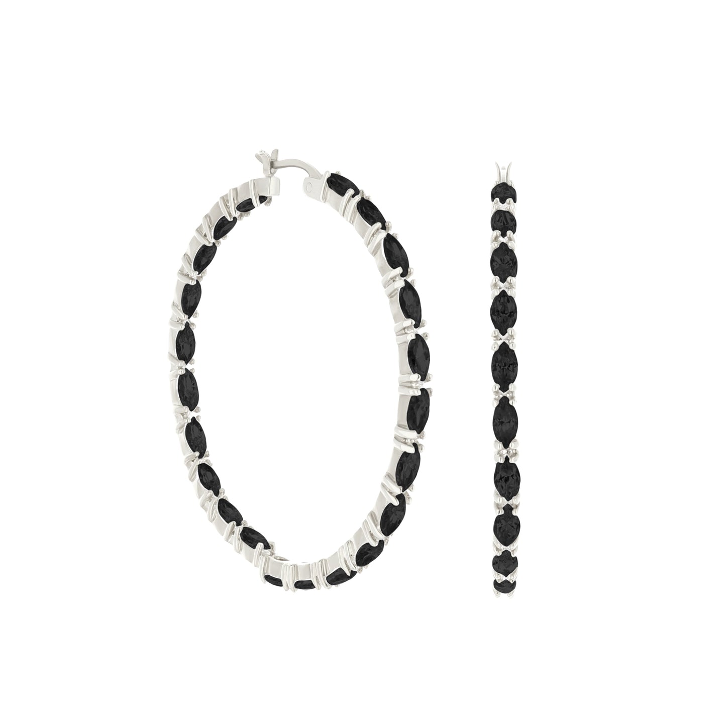 Pave Hoop Earrings