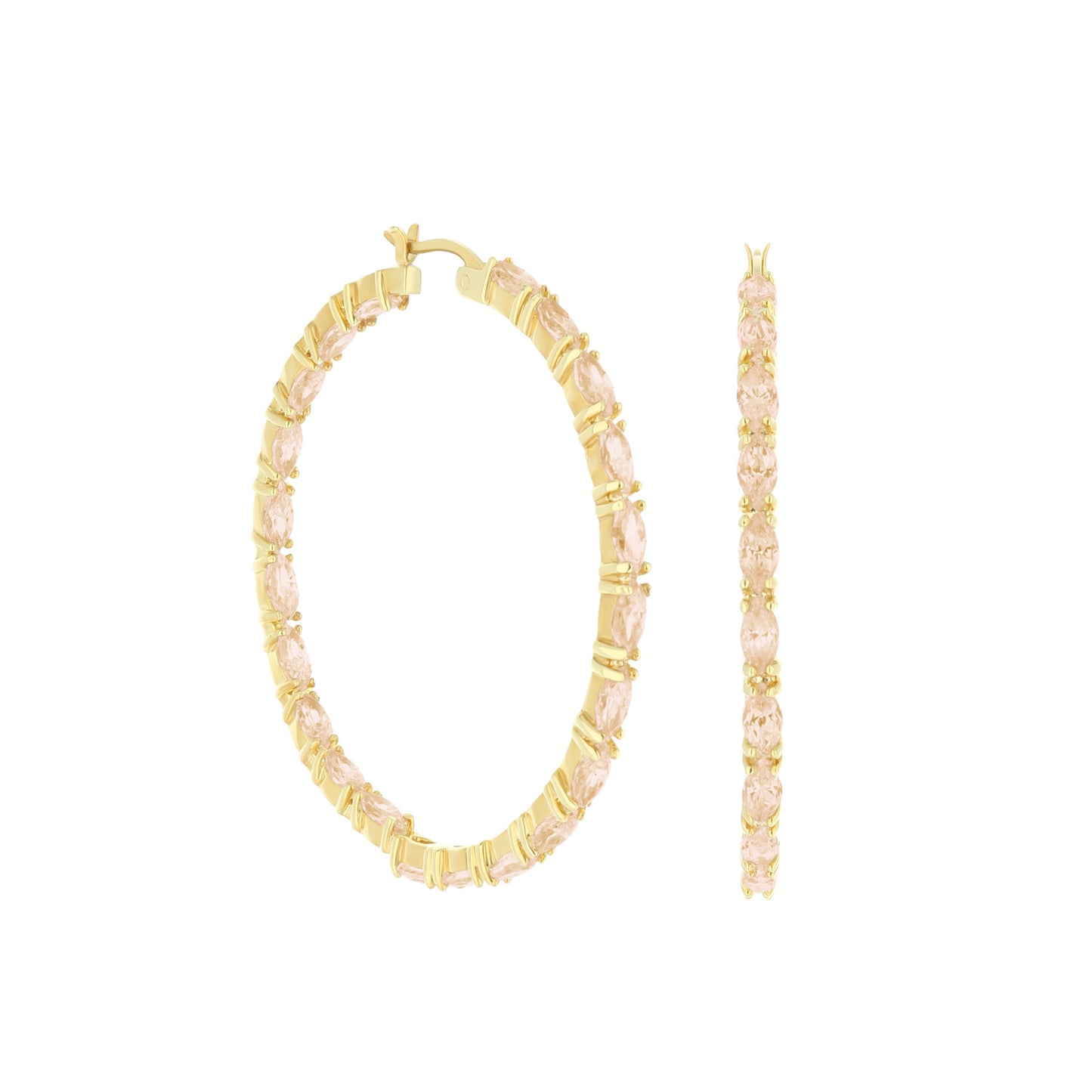 Pave Hoop Earrings