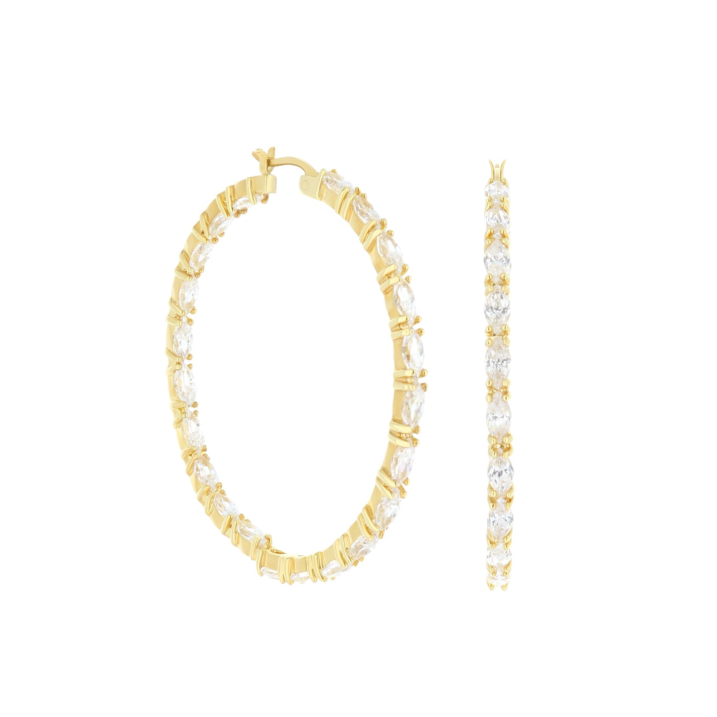 Pave Hoop Earrings