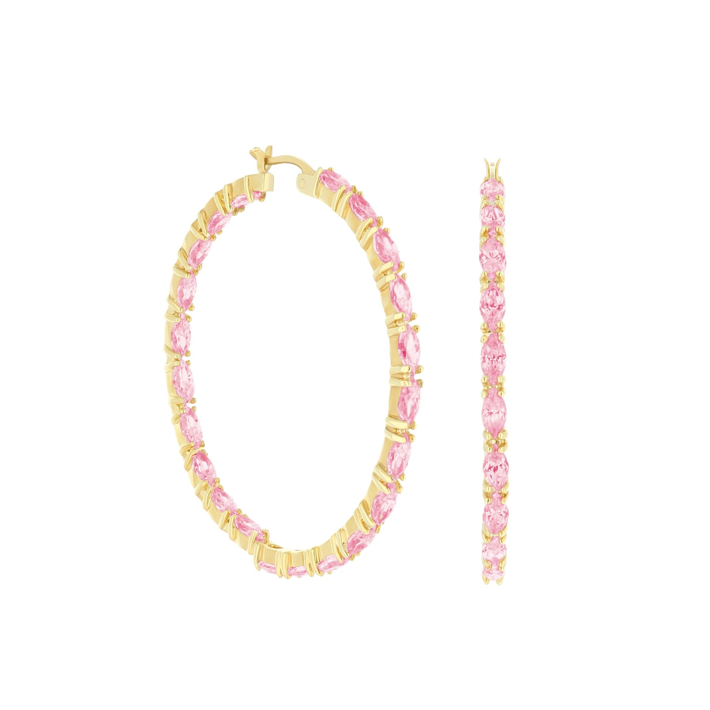 Pave Hoop Earrings
