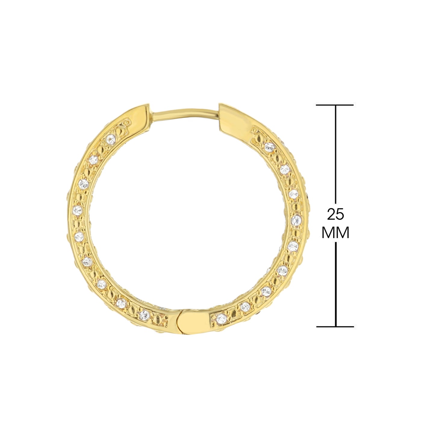 Pave Hoop Earrings