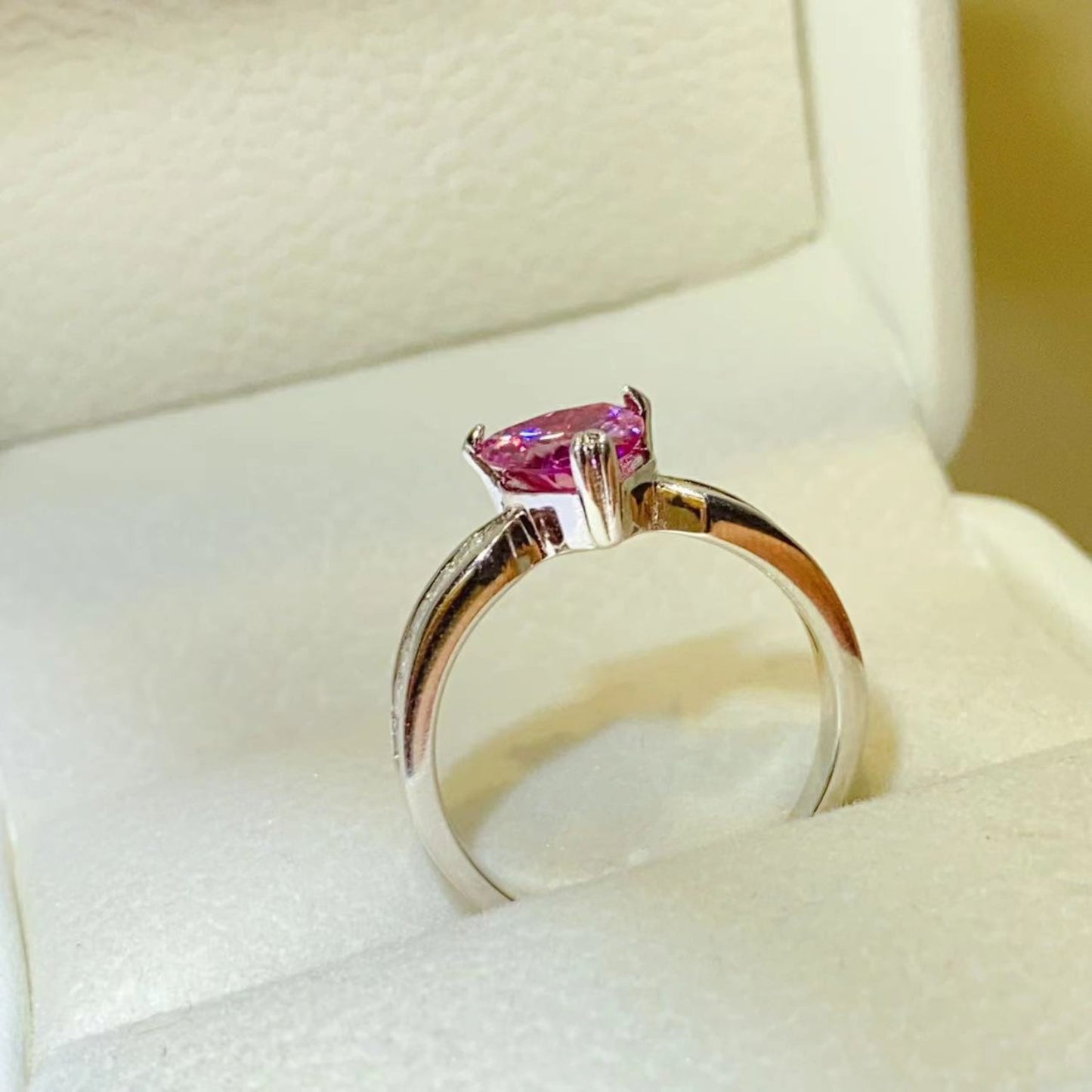 1 Carat Pink Sparkala™ Pure Sterling Silver Ring